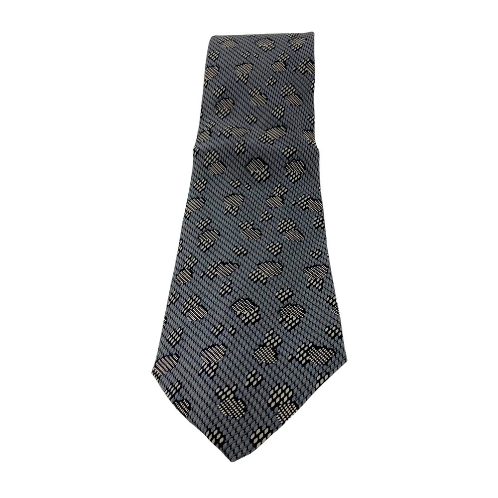Saks Fifth Avenue Gray Abstract Design Men’s Necktie.